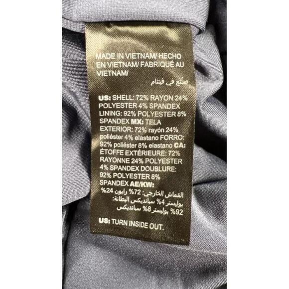 NWT White House Black Market Blue Button Mock Neck Sweater Dress XXS - Picture 3 of 3